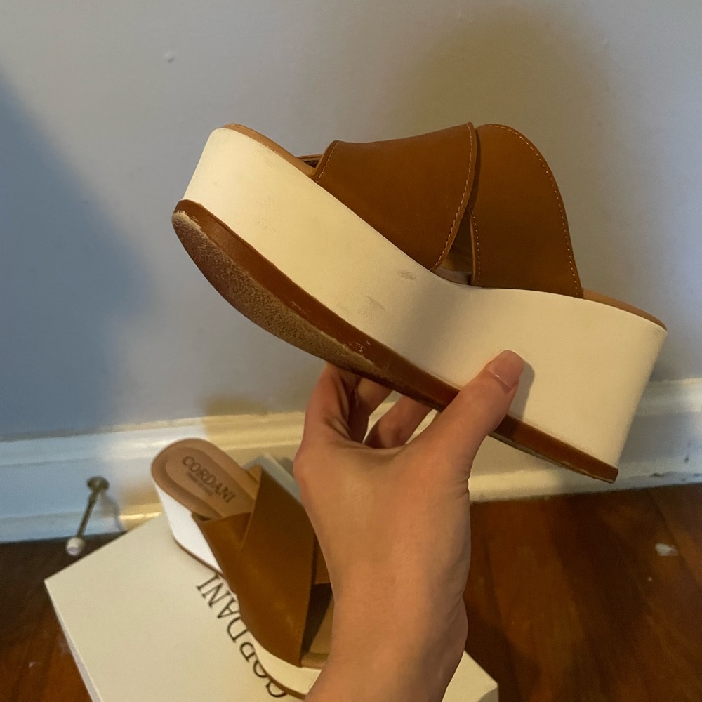 Cordani Italy Della Criss Cross Genuine Leather Platform Wedge Sandal Sz. 36 EU - Picture 6 of 7